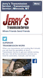 Mobile Screenshot of jerrystransmissionmt.net